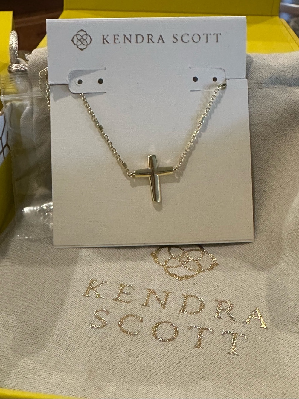 Kendra Scott Gold Cross Strand Necklace - Minimalist Dainty
